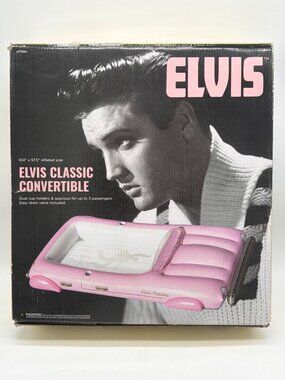 Elvis Classic Convertible Inflatable Pool Float With Dual Cup Holders & Spacious